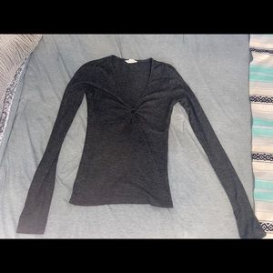 AÉROPOSTALE KEY-HOLE GREY SHIRT